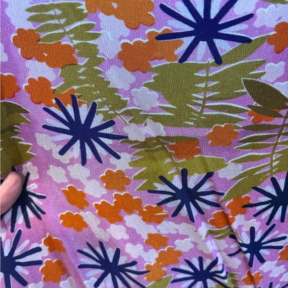 Vera Wang x Anthropologie Pink and Orange Floral Midi Skirt - Picture 8 of 15